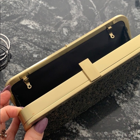 Matte sequin evening clutch - Picture 5 of 6